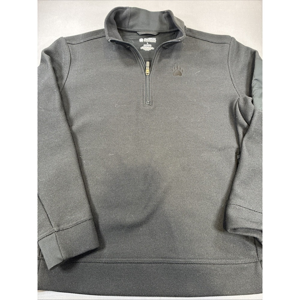 Alaskan Hardgear Sweater Mens Large Standard Fit Black 1/4 Zip Mock Duluth Tra